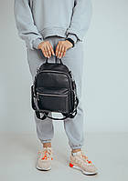 Стильный женский рюкзак в черном цвете из натуральной кожи Tiding Bag - 24544, фото 5