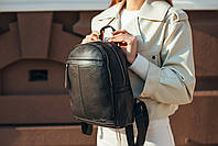Черный женский городской рюкзак из натуральной кожи Tiding Bag - 24545, фото 6