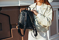 Черный женский городской рюкзак из натуральной кожи Tiding Bag - 24545, фото 7