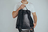 Мужской кожаный рюкзак Tiding Bag 21732 черный, фото 9
