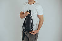 Черный мужской кожаный слинг TidinBag - MK 514321, фото 10