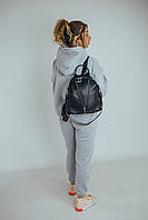 Женский вместительный черный рюкзак-сумка из натуральной кожи Tiding Bag - 42341, фото 9