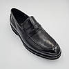 Мужские кожаные туфли лоферы Boss Victor черные L0043/43, фото 3