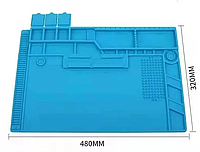 Коврик для пайки силиконовый термоковрик S-170 480x320мм мат для разборки и пайки электроники