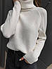 Женский свитер теплый оверсайз с высоким воротником вязаный (р. 42-46) 77KF1334