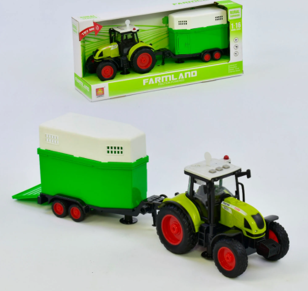 Детский трактор с прицепом WY 900 J