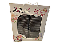 Набор махровых полотенец Ava Grey хлопок 50-90 см,70-140 см серые, фото 1