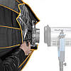 Софтбокс октобокс с сотами NiceFoto LED-90cm, фото 4