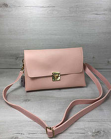 Женская сумка- клатч Келли пудрового цвета