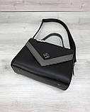 Женская сумка Бетти черная с серебром, фото 3