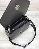 Женская сумка Бетти черная с серебром, фото 4