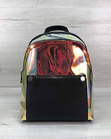 Женский рюкзак «Бонни» черный перламутровый  (полупрозрачный)