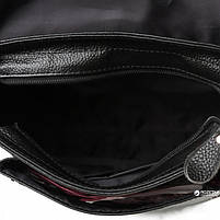 Мужская сумка-барсетка кожаная через плечо Tiding Bag 71202A черная, фото 10