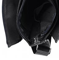 Мужская кожаная сумка мессенджер на плечо Tiding Bag N722-117 черная, фото 8