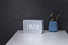 Смарт-будильник с термометром BRICK, белый алюминий, фото 4