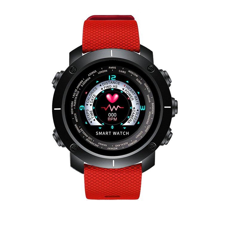 Smart watch Black-Red Wristband