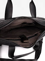Чоловіча офісна сумка-портфель з натуральної шкіри Tiding Bag 710671-17 чорна, фото 9