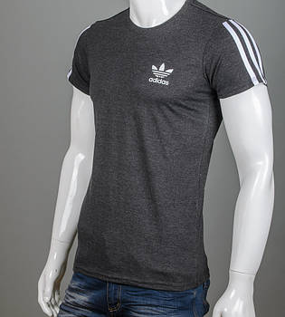 Футболка мужская Adidas (2123м), Т.Серый меланж