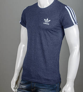 Футболка мужская Adidas (2123м), Синий меланж