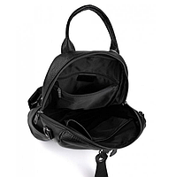 Женский вместительный черный рюкзак-сумка из натуральной кожи Tiding Bag - 42341, фото 10