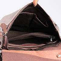 Женский розово-лиловый городской рюкзак из натуральной кожи Tiding Bag - 21217, фото 10
