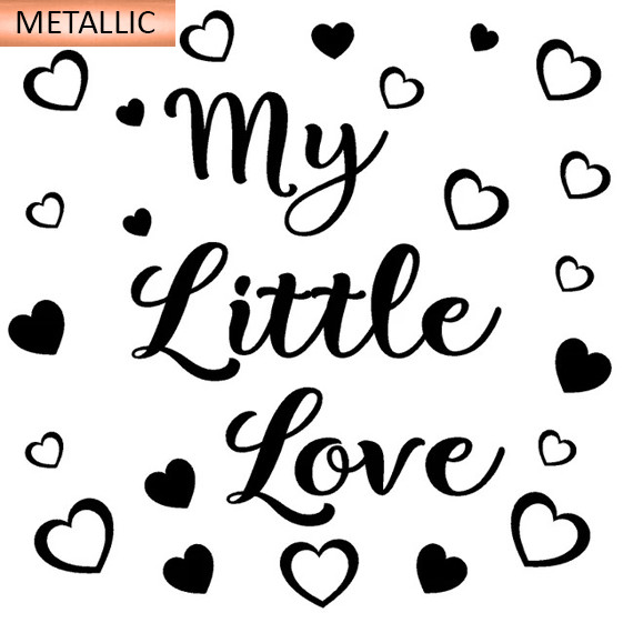 Наклейка на шар 18" металлик - My Little Love