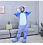 Костюм Кигуруми Стіч Піжама Піжами дитячі дорослі костюми Кингуруми Стіч блакитний Ститч Кенгурушки XL, фото 3