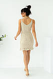Модне літнє плаття міді в'язане Avrile - бежевий колір, S (є розміри), фото 2