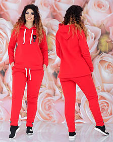 Спортивный костюм женский на флисе (Арт. K326/N/Red)