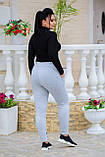 Спортивные штаны женские на флисе (Арт. K374/N/Gray), фото 2
