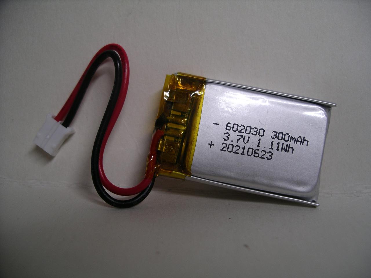 Аккумулятор 602030 , 300mAh 3.7V  Li-pol  литий-полимерный