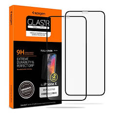 Защитное стекло Spigen GLAS.tR SLIM Full Cover для iPhone 11 Pro | X | XS (2 стекла)