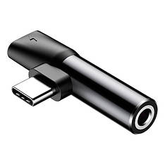 Перехідник Baseus L41 USB Type-C to USB Type-C | AUX 3.5 mm Black