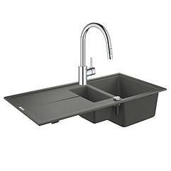 Набір Grohe мийка кухонна K400 31642AT0 + змішувач Eurosmart Cosmopolitan 31481001