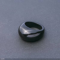 Перстень из натурального камня черный Агат h-6,5-15мм b-4-8мм d-19,20мм купить оптом дешево в интернет