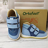 Антиварусные кроссовки для мальчика (Голубые) Ortofoot Baby Cross Varus 402B размер 12см-16см, фото 4