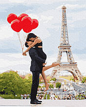 Картина за номерами - Малюнок за номерами Закохані в Парижі Подарок Люди на картинах