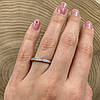 Кольцо серебряное женское ps24r вставка белые фианиты размер 18, фото 3