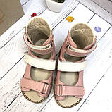 Дитячі антиварусные босоніжки для дівчинки (Рожеві) Ortofoot OrtoVarus 102 розмір 12см - 24см, фото 4