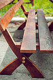 Скамейка деревянная садовая LNK "Америка" 195 см. (ДСЛ-6), фото 2