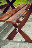 Скамейка деревянная садовая LNK "Америка" 195 см. (ДСЛ-6), фото 4