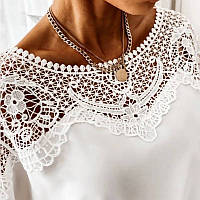 Блуза декорирована кружевом, фото 1