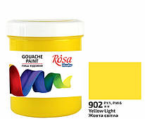 Фарба гуашева жовта світла 100 мл Rosa Studio, 323918