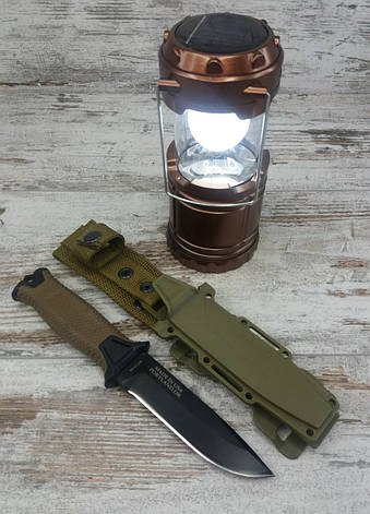 Мисливський ніж Gerber АК-207 в комплекті з кемпінгового складним ліхтарем G-85, туристичний ліхтарик з ножем All, фото 2