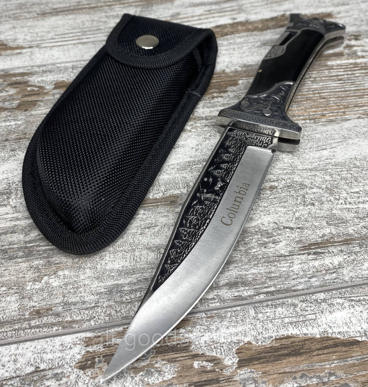 Нож складной охотничий Colunbia КА3188 27см / Н-7803 для выживания. Нож для охоты с гравировкой All