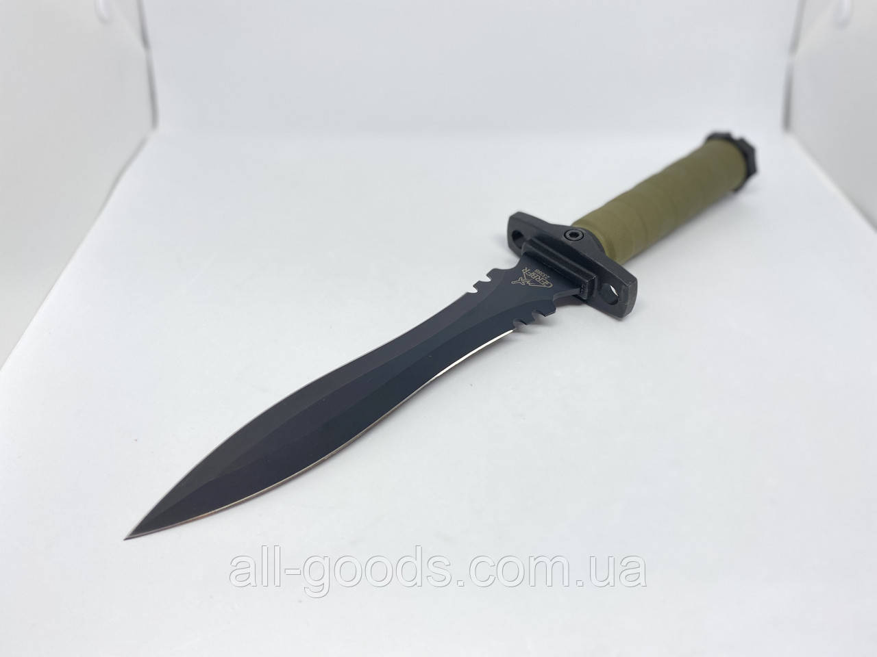 Охотничий большой туристический тактический нож с чехлом GERBFR 2338В (35см). Двухсторонний нож рыбацкий All
