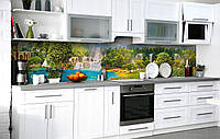 Скинали на кухню Zatarga «Рай на Земле» 600х3000 мм виниловая 3Д наклейка кухонный фартук самоклеящаяся