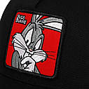 Кепка тракер Looney Tunes (Луні Тюнс) з сіточкою Багз Банні (Чорно-червоний) 2, Унісекс, фото 4