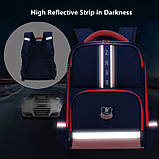 Вместительный легкий школьный рюкзак со светоотражателями для мальчика 4 - 5 - 6 - 7 класс, портфель в школу, фото 6