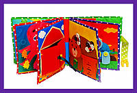 Текстильная развивающая книга для малышей BAMBINI "Пони" 403679 Украина | Мягкие текстильные книги